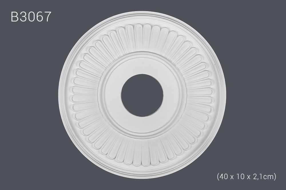 Декор. розетка В3067 40х40х2,1cm (вн диаметр 10)(10)