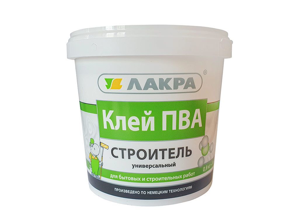 Клей ПВА-"Строитель"универсальный 0,9кг, ЛАКРА