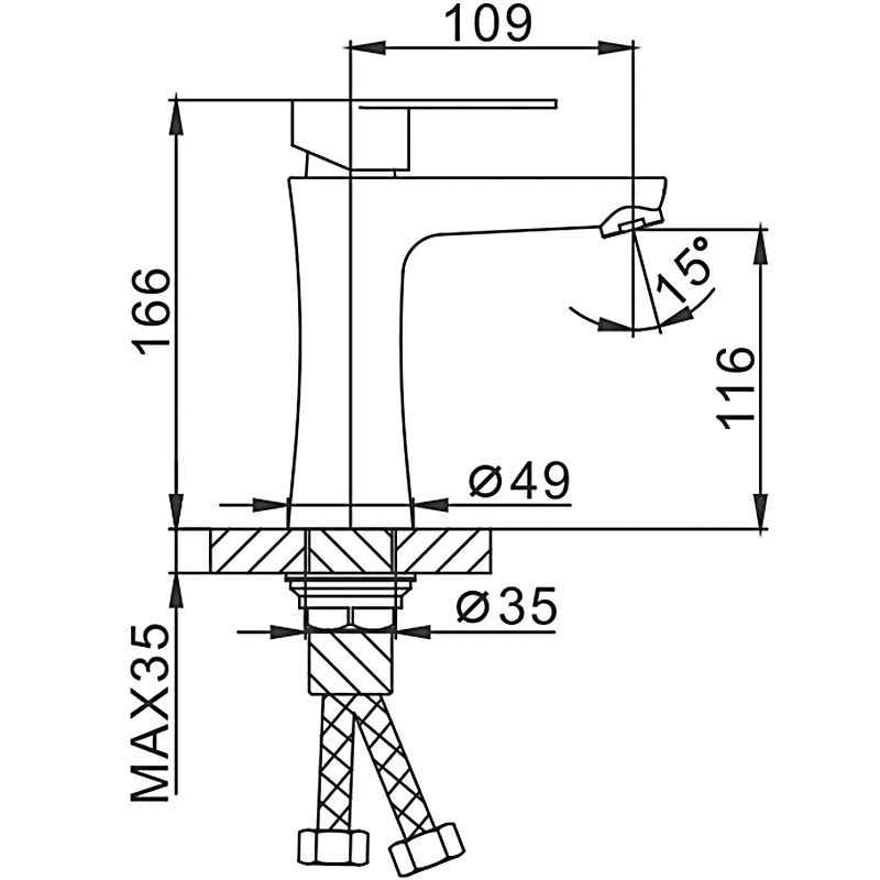 F1048 Смеситель для раковины Frap