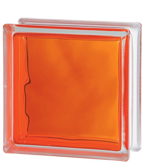 Стеклоблок Brilly Orange 1919/8 WAVE 122187