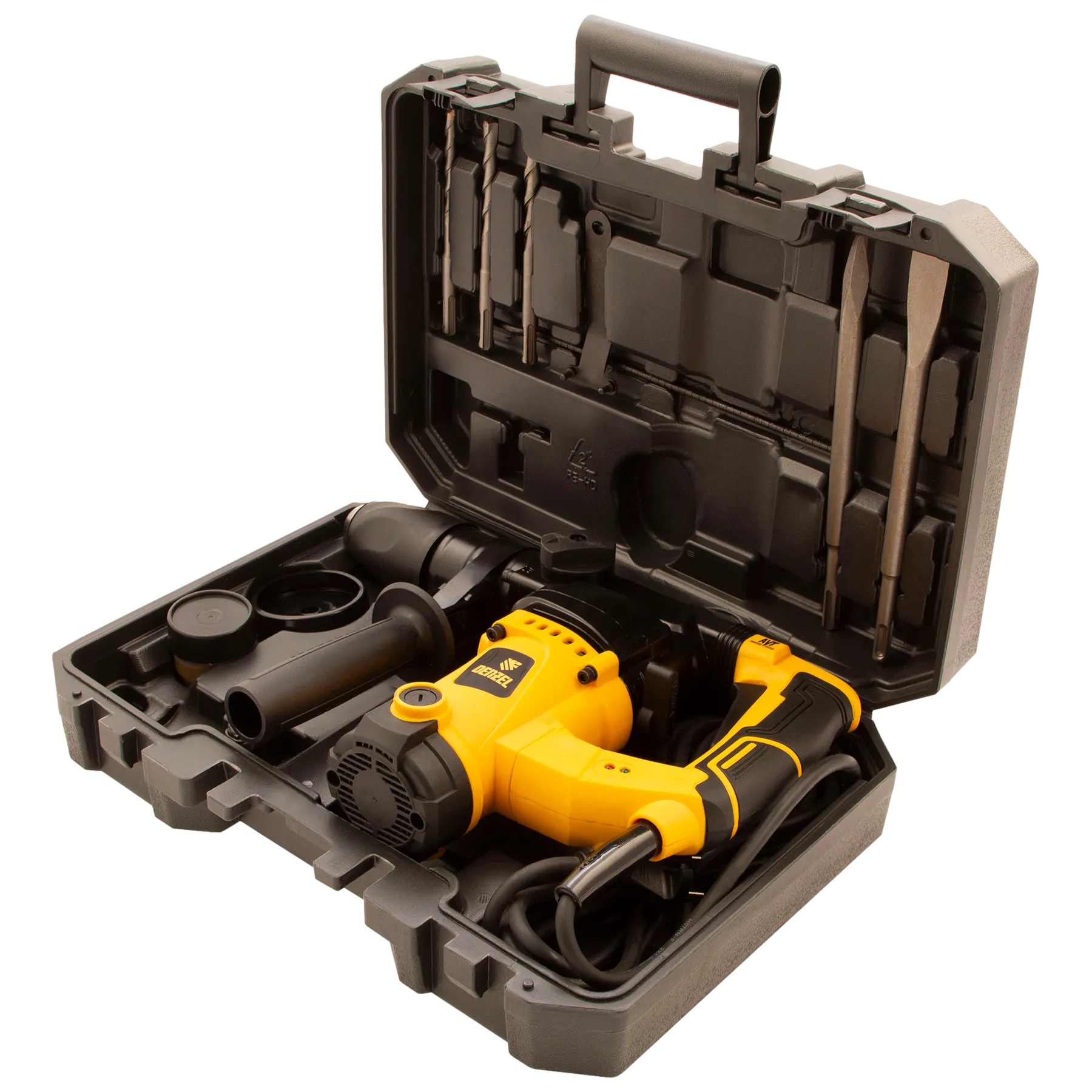 Перфоратор электрический RHV-1100-26, SDS-plus, 1100Вт, 4Дж, 3 реж.// Denzel 26610