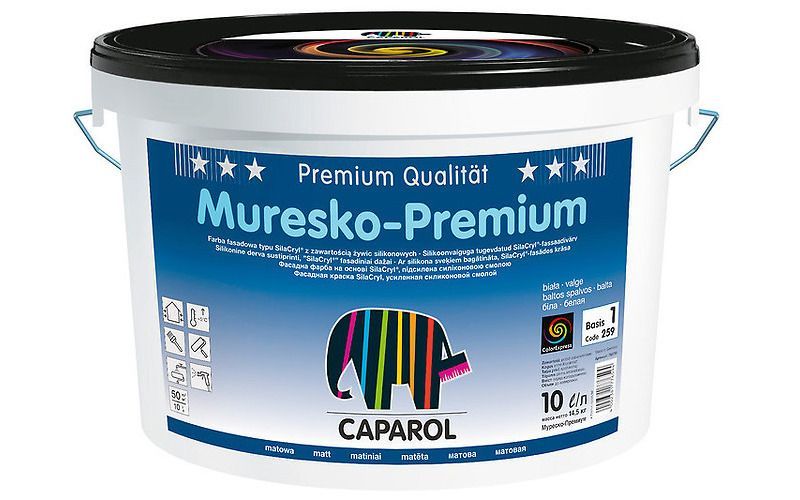 Краска акрил. в/д Caparol Muresko-Premium (Капарол Муреско-Премиум) База 3, 9,4л(293)