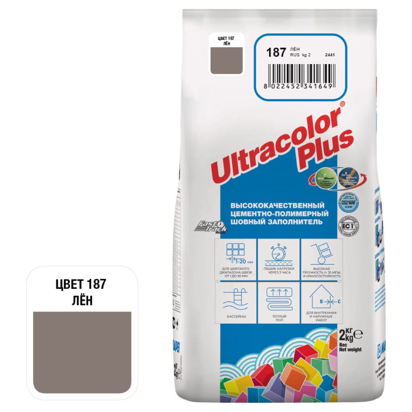 Затирка Ultracolor Plus №187 Лен 2кг
