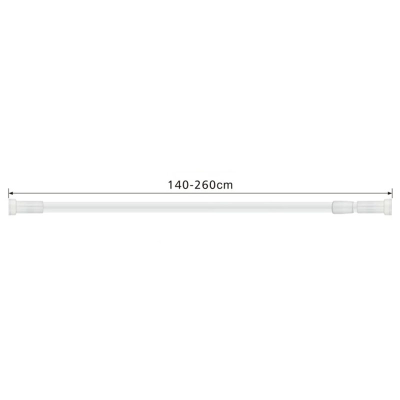 237 196 Карниз для ванной комнаты Haiba HB75902 Белая длина 140-260 см
