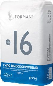 Гипс высокопрочный сепарированные специал. назначения ГВВС-16 40 кг.