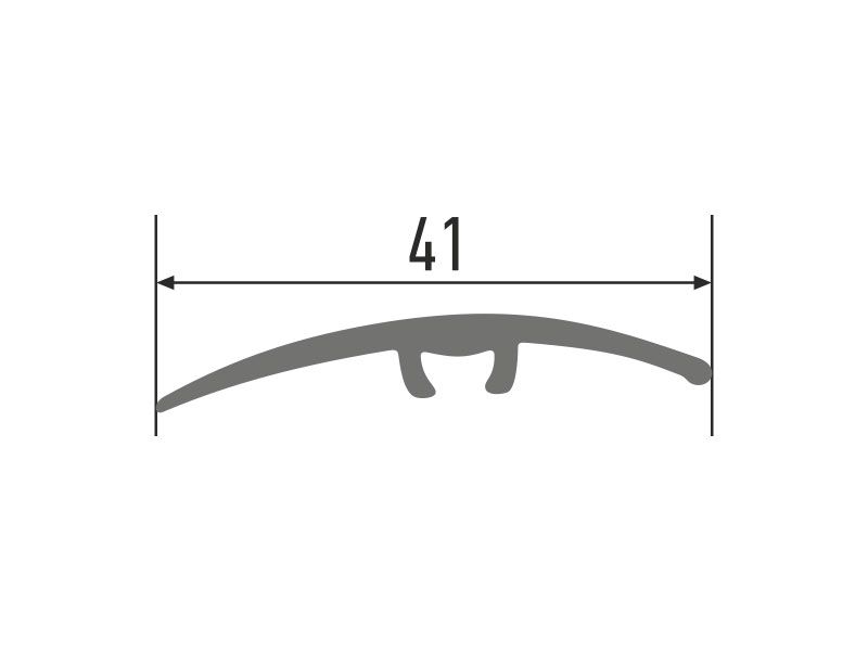Профиль 033-02К 41мм золото 0,9м   с потай.креплением с перепадом   13 мм