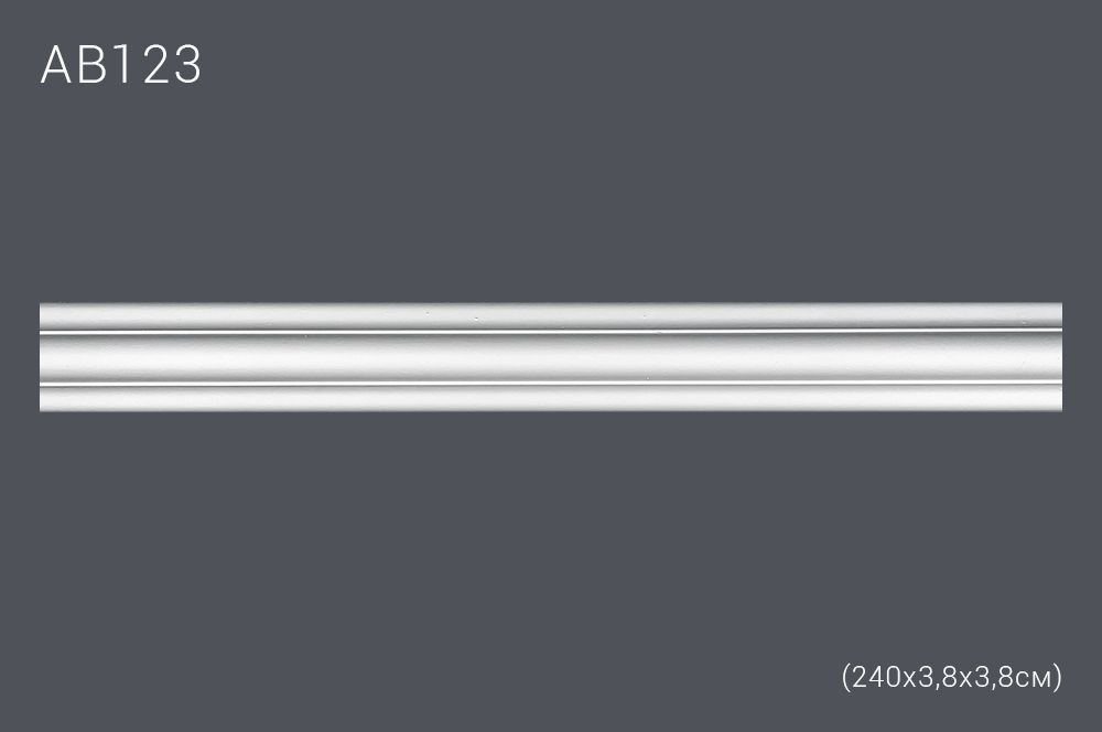 Декор. профиль АВ123 240х3,8х3,8см диагональ 4,5см(60)