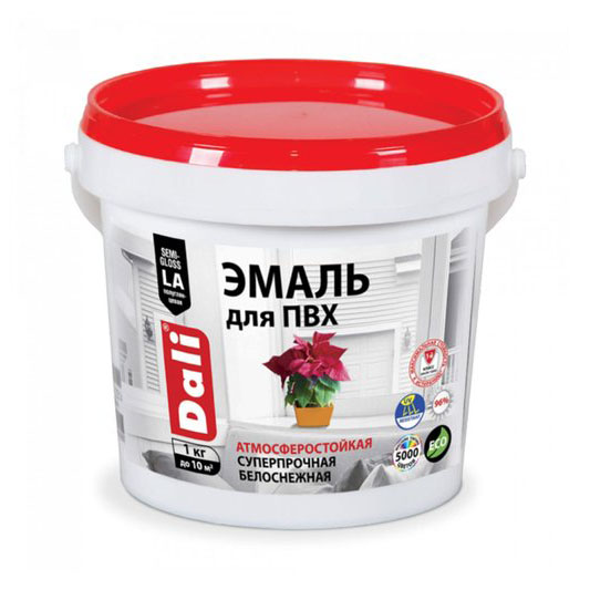 Эмаль по ПВХ 5231 база А ведро 1 кг