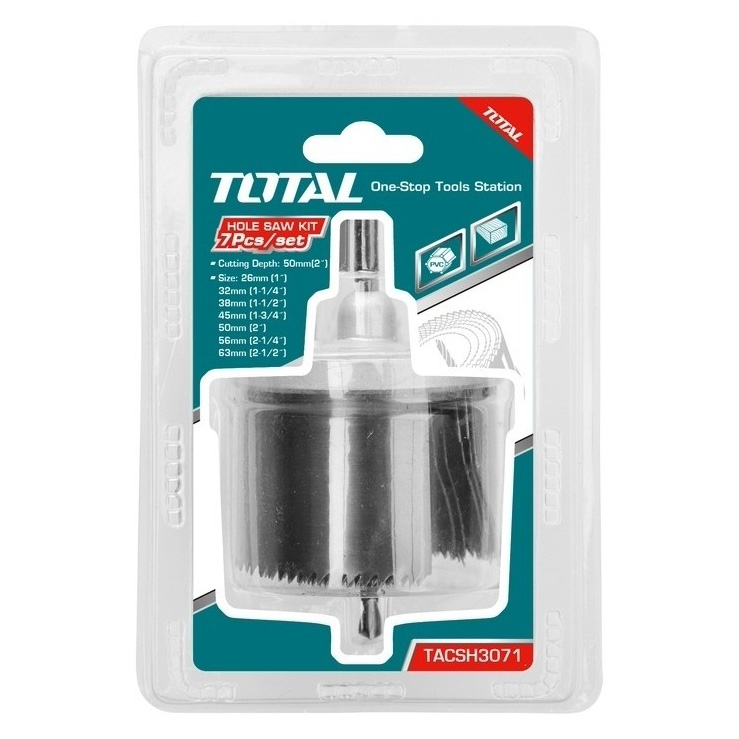 Набор пил кольцевых по дереву TACSH3071 "TOTAL"(7шт)