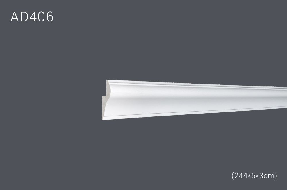 Декор. профиль AD406 244х5х3cm (45) выводной