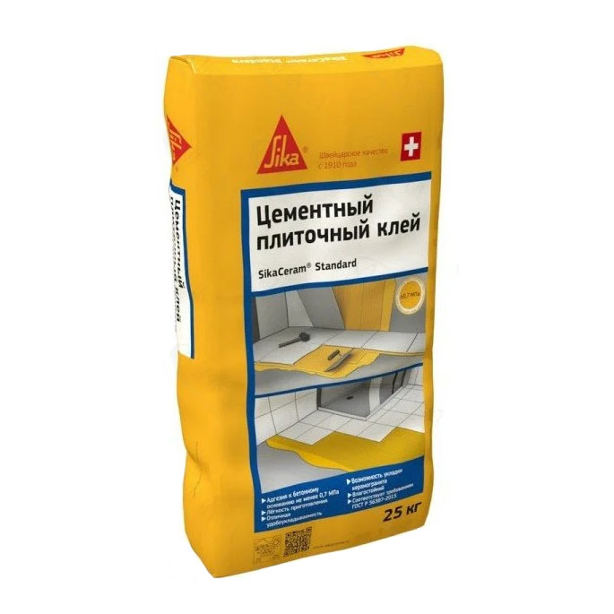 SikaCeram Standart KZ Bg 25KG - Клей для плитки