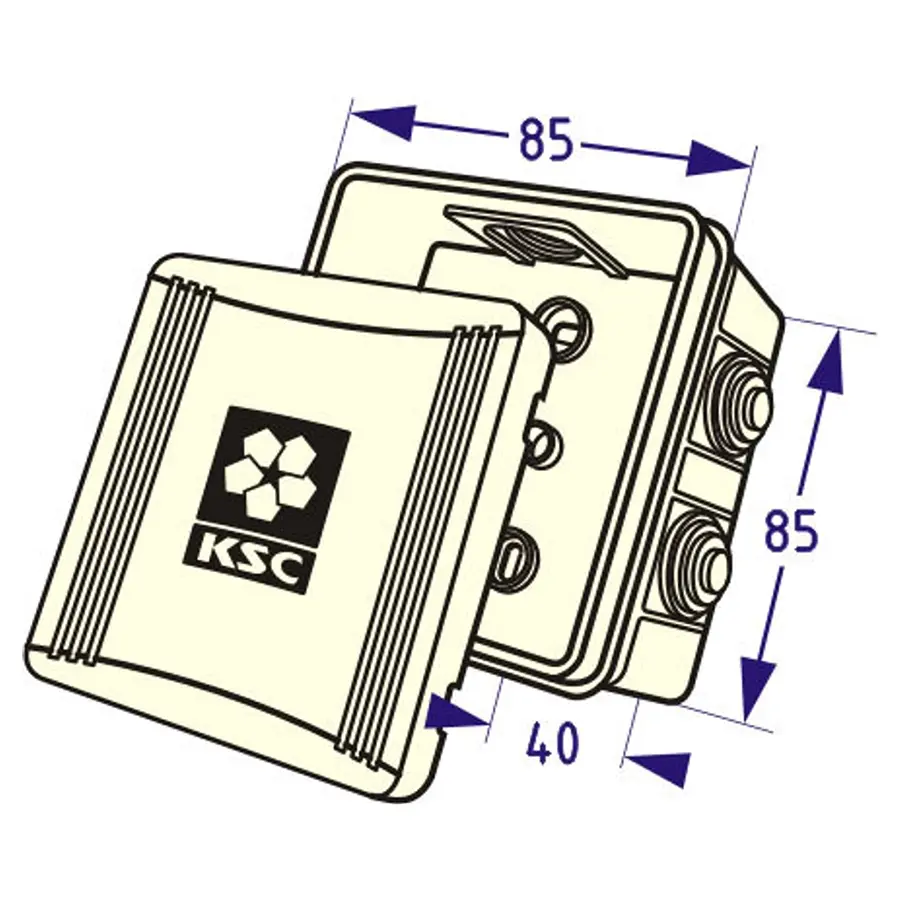 KSC 11-303 Коробка о/у 85*85*40мм 00009088