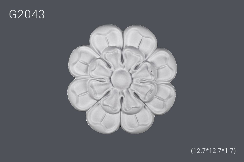 Декор розетка G2043 12.7х12.7х1.7см