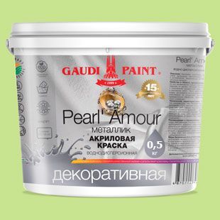 Декоративная краска "PEARL AMOUR (металик)", золото, 0,5кг